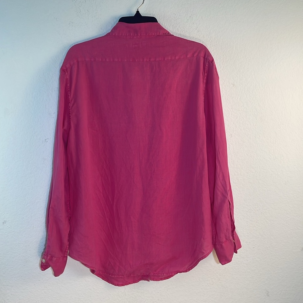Tommy Bahama Women's Pink Two Palms Linen Easy Shirt Pink XL - Picture 5 of 10